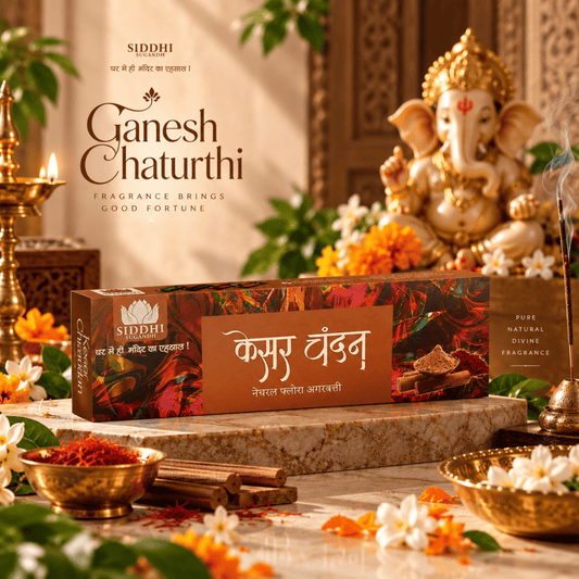Siddhi Ganesh Chaturthi Blessing Combo | Premium Dhoop Sticks, Flora Agarbatti & Natural Dhoop Cones - Pack of 8