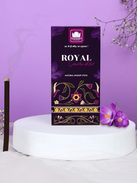 Siddhi Sugandh Lavender Royal Natural Dhoop Sticks - 50 gm