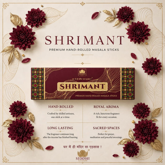 Shrimant Premium Hand-Rolled Masala Incense Sticks 200g | Luxury Agarbatti
