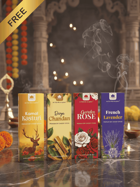 Siddhisugandh Temple Essentials Combo | Choose Any 4 – 2 Temple Sprays with Gangajal + 2 Shreeji Shahi Snan Gel + 1 Dhoop FREE