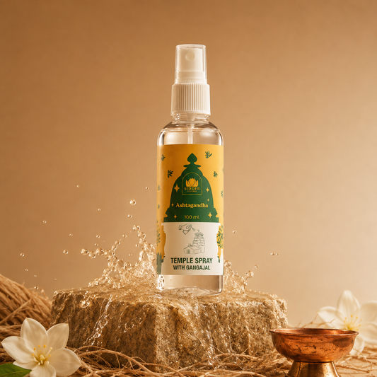 Ashtagandha Temple Spray with Gangajal | Natural Herbal Temple Fragrance for Spiritual Freshness & Purity