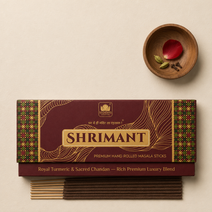 Shrimant Premium Hand-Rolled Masala Incense Sticks 200g | Luxury Agarbatti