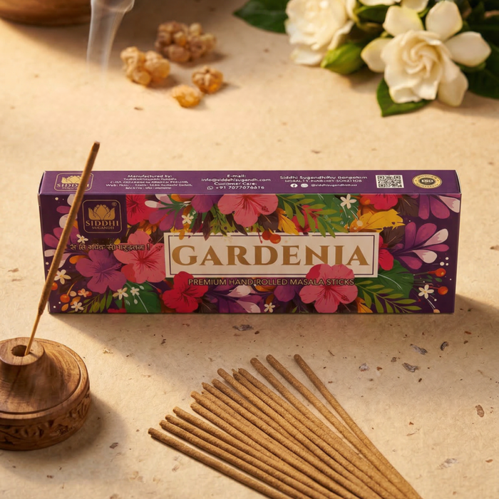 Gardenia Premium Hand-Rolled Masala Incense Sticks 200g | Luxury Floral Agarbatti