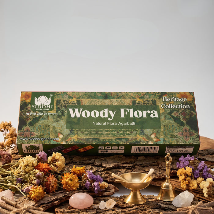 Woody Flora Natural Flora Agarbatti 250g | Premium Woody Incense Sticks
