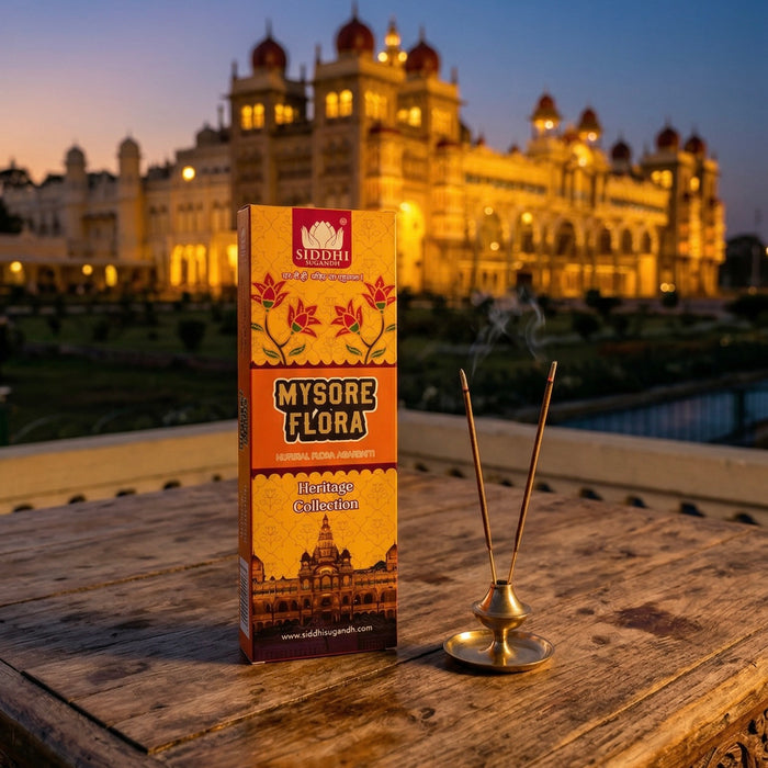 Mysore Flora Natural Flora Agarbatti 250g | Premium Sandalwood Incense Sticks