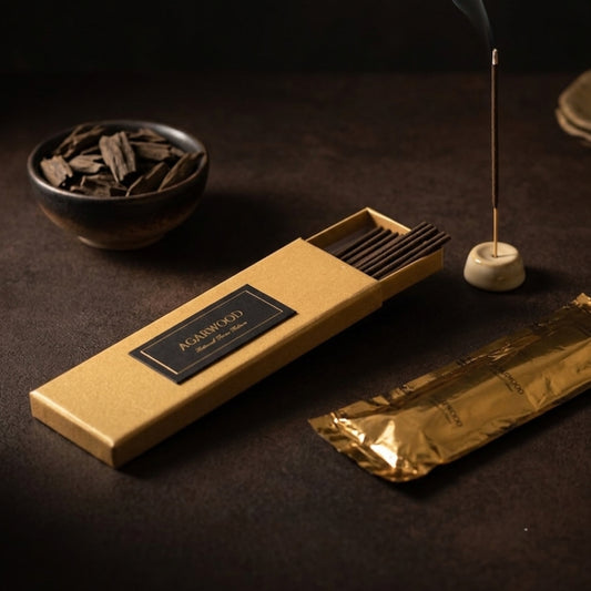 Agarwood Premium Hand-Rolled Incense Sticks 50g | Luxury Oud Agarbatti