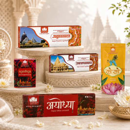 Siddhi Sugandh Pavitra Panch Temple Collection – Pack of 5 | Divine Temple-Inspired Incense Combo