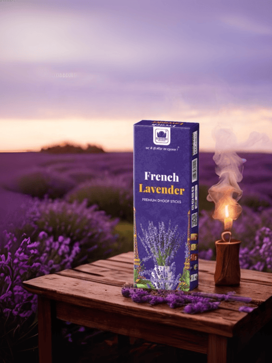 French Lavender Premium Dhoop Sticks – 10 Sticks/Box  - Pack of 2