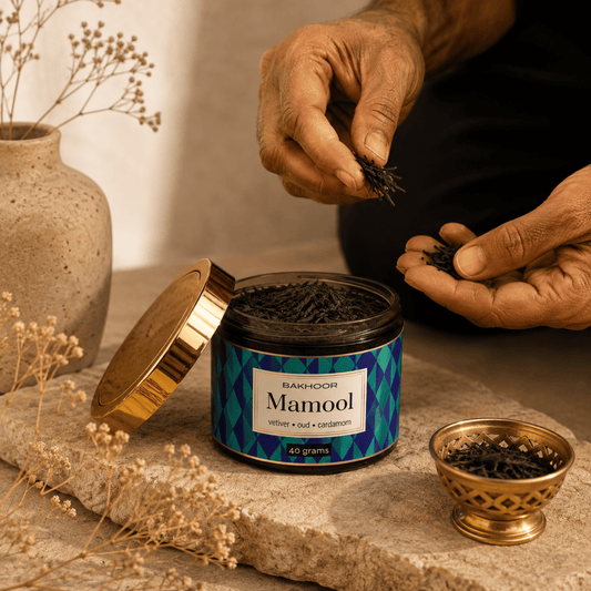 Siddhi Sugandh Bakhoor Mamool Premium Vetiver, Oud & Cardamom Bakhoor | 40g