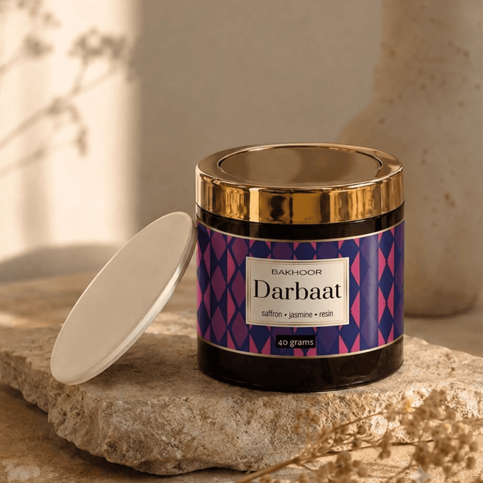 Siddhi Sugandh Bakhoor Darbaat  Premium Saffron, Jasmine & Resin Bakhoor | Long-Lasting  | 40g