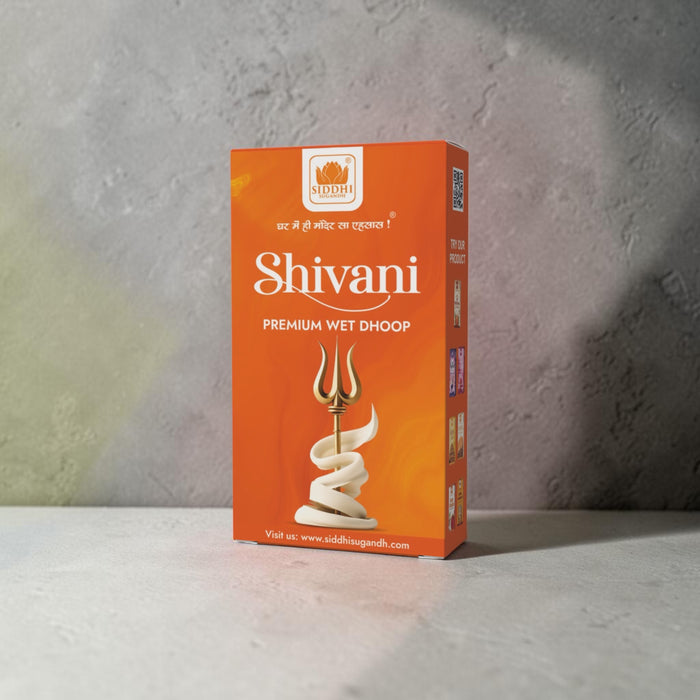 Shivani Premium Wet Dhoop | Charcoal Free | Natural Camphor, Sandalwood & Herbs | 100g | Siddhi Sugandh