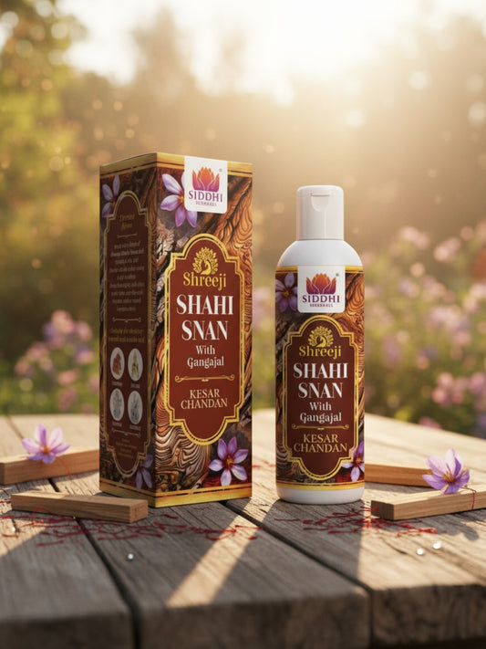 Shreeji Shahi Snan Gel with Gangajal – Kesar Chandan | Divine Idol Bath Gel | 100ml